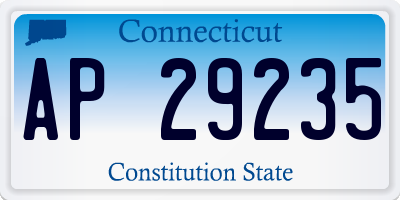 CT license plate AP29235