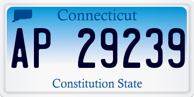 CT license plate AP29239
