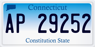 CT license plate AP29252