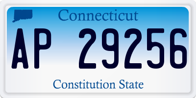 CT license plate AP29256