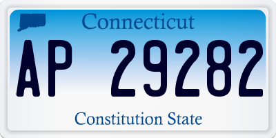 CT license plate AP29282