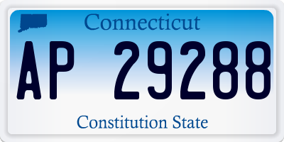 CT license plate AP29288