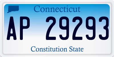 CT license plate AP29293