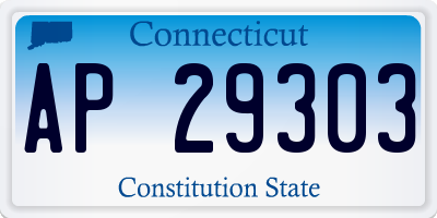 CT license plate AP29303