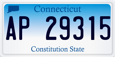 CT license plate AP29315