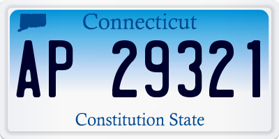 CT license plate AP29321