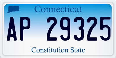 CT license plate AP29325