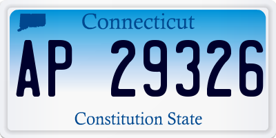 CT license plate AP29326