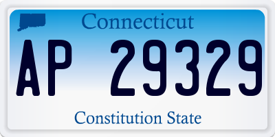 CT license plate AP29329
