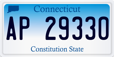 CT license plate AP29330