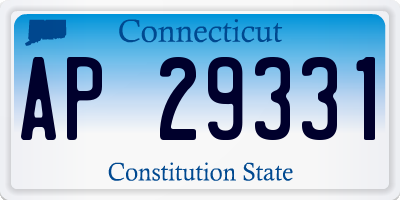 CT license plate AP29331