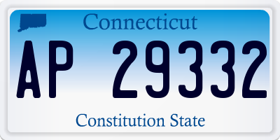 CT license plate AP29332