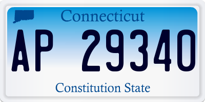 CT license plate AP29340