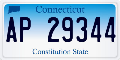 CT license plate AP29344