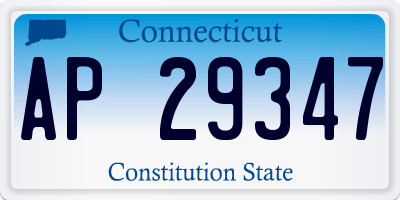 CT license plate AP29347