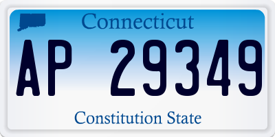 CT license plate AP29349