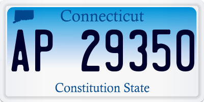 CT license plate AP29350