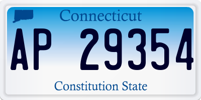 CT license plate AP29354