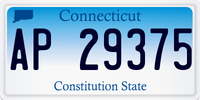 CT license plate AP29375