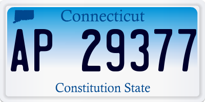 CT license plate AP29377
