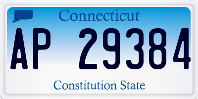 CT license plate AP29384