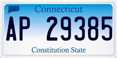CT license plate AP29385