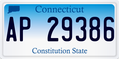 CT license plate AP29386