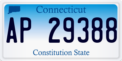 CT license plate AP29388