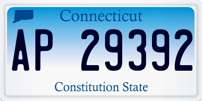 CT license plate AP29392
