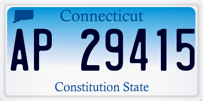 CT license plate AP29415