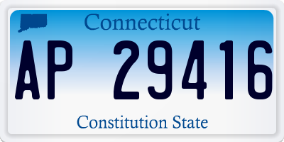 CT license plate AP29416