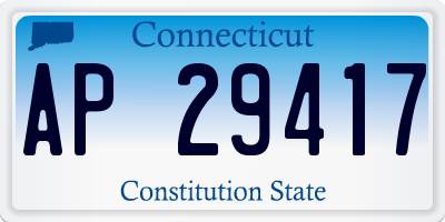 CT license plate AP29417