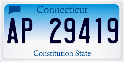 CT license plate AP29419