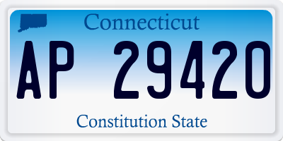 CT license plate AP29420