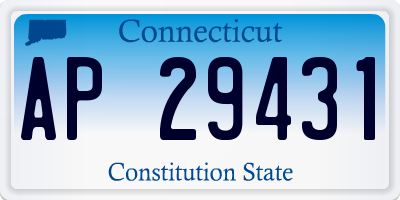 CT license plate AP29431