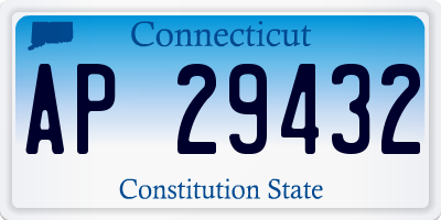 CT license plate AP29432