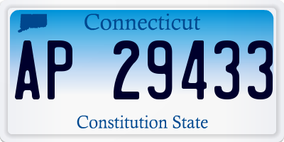 CT license plate AP29433