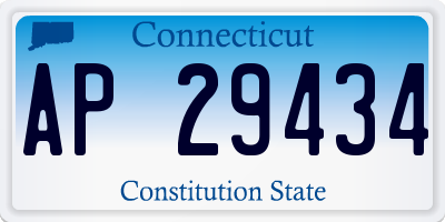 CT license plate AP29434