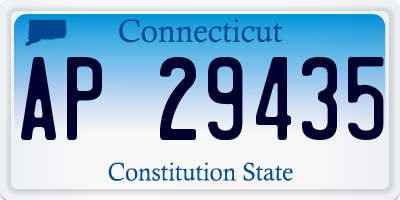 CT license plate AP29435