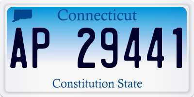 CT license plate AP29441
