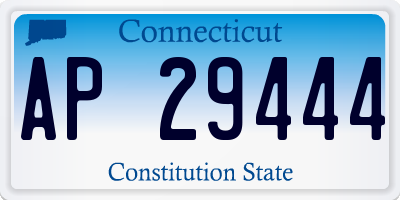 CT license plate AP29444