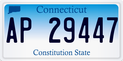 CT license plate AP29447