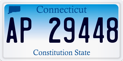 CT license plate AP29448