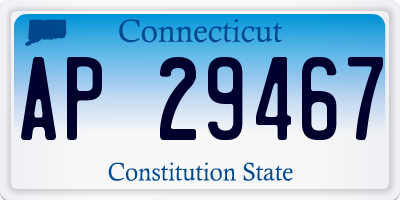 CT license plate AP29467
