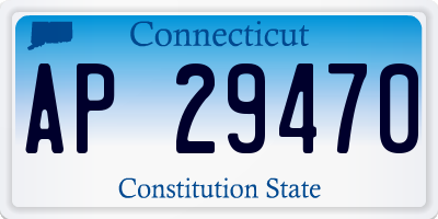 CT license plate AP29470