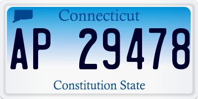 CT license plate AP29478