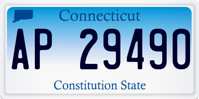 CT license plate AP29490