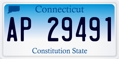 CT license plate AP29491