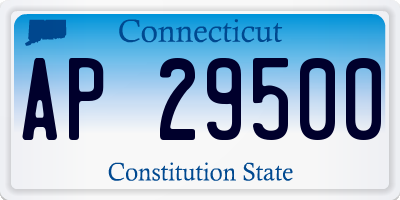 CT license plate AP29500