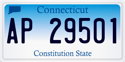 CT license plate AP29501